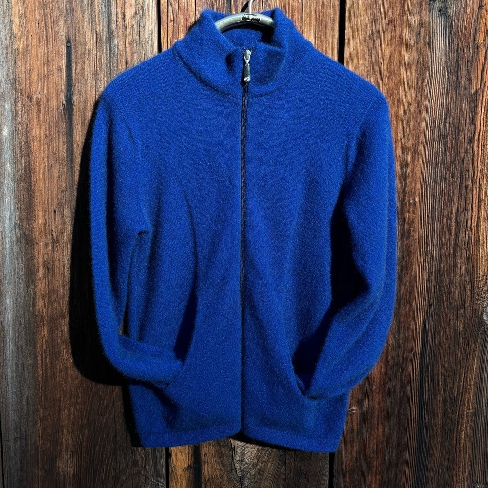 Merino Wool Possum Sweater Jacket w/Zipper Made in New Zealand Size M - Picture 5 of 10